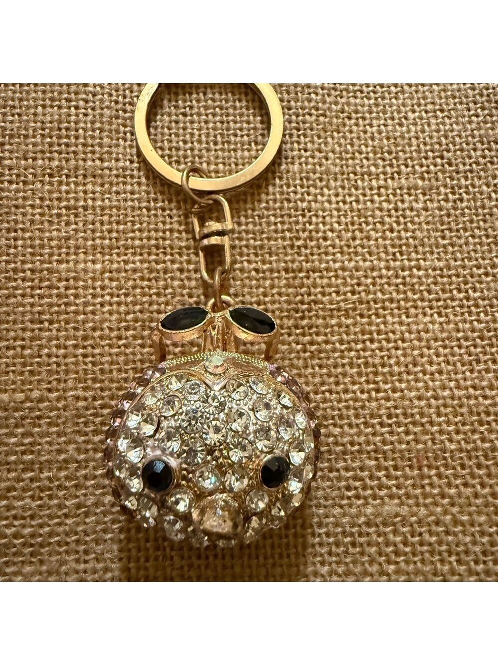 Crystal Embellished Owl Keychain